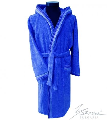 Adult bathrobe F296 dark blue