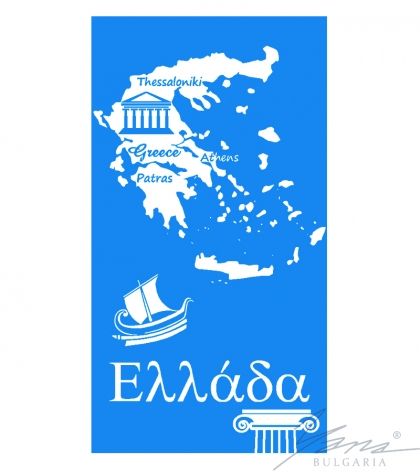 Полотенце пляжное бархатное GREECE