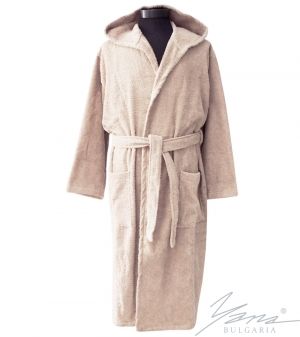 Adult bathrobe Riton Ecru
