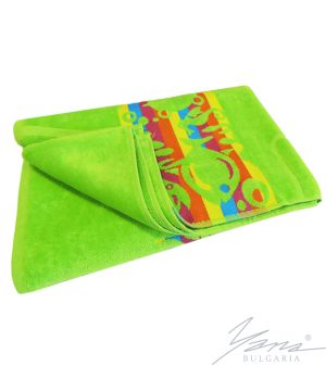 Semišový plážový ručník B 049 zelená