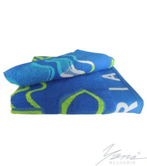 Хавлиена плажна кърпа E 001 синя