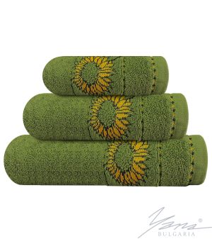 Handtuch Sonnenblume grun