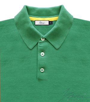 Férfi póló galléros rövid ujjú ing, zöld