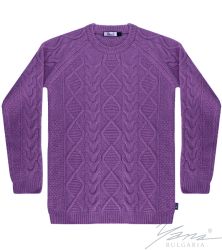 Дамски пуловер бие лила