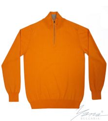 Herrenhemd mit Reißverschluss und hohem Kragen