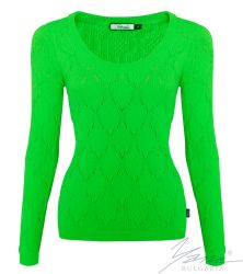 Women's crew neck sweater in green