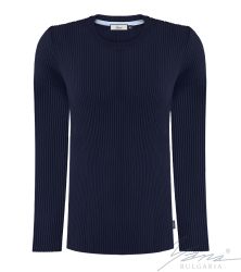 Джемпер мужской с длинным рукавом, темно-синий