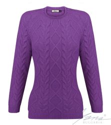 Women's crew neck sweater in lilac