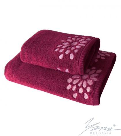 Microcotton towel Roberta bordeaux