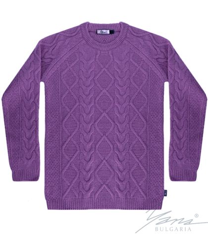 Women's crew neck sweater in lilac