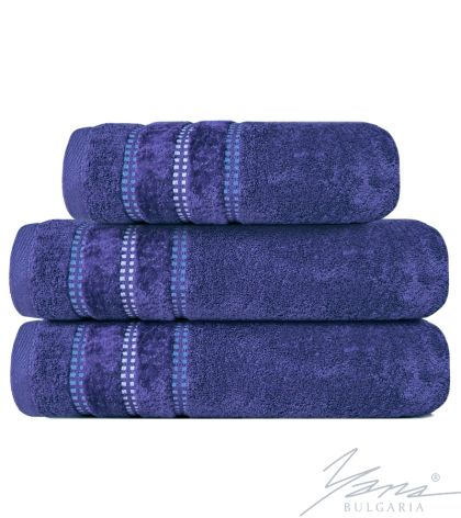 Velurový ručník B 461 Tmavě modrá