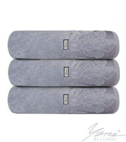 Towel Flowers grey