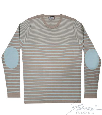 Men's two-tone round neck sweater color 208