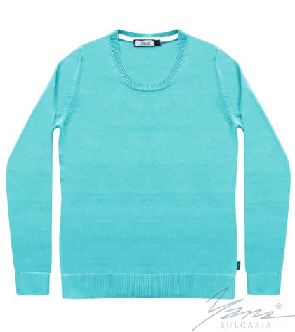 Women's crew neck sweater in mint