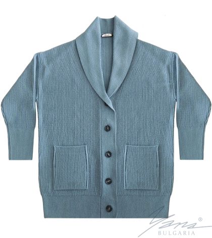 Women's wool cardigan blue