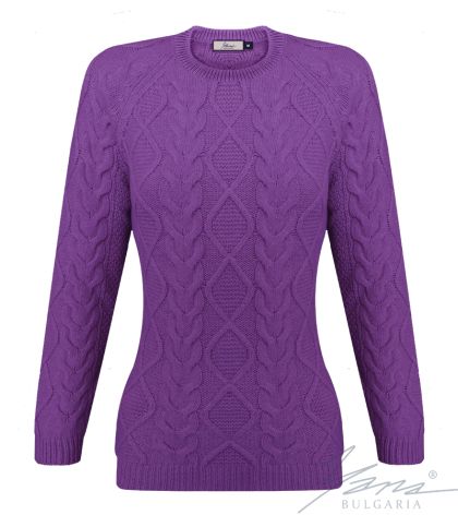 Дамски пуловер бие лила