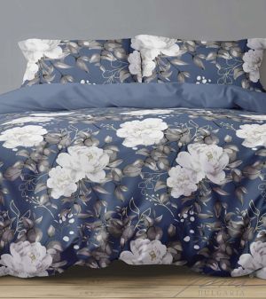 Women's two-tone intarsia sweater "O" neckline green