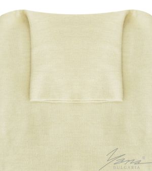 Женский шерстяной свитер с высоким воротником, светльй