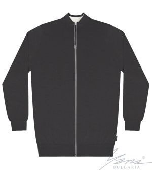 Кардиган мужской тонкий шерстяной на молнии, серый