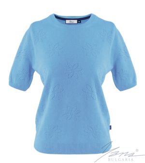 Women's crew neck sweater in blue