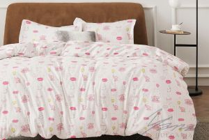 Kinderbettwäsche mit rosa Wolken