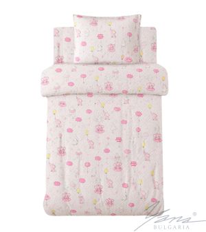 Children's bedding – pink clouds