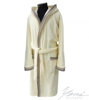 Adult bathrobe F296 vanilla