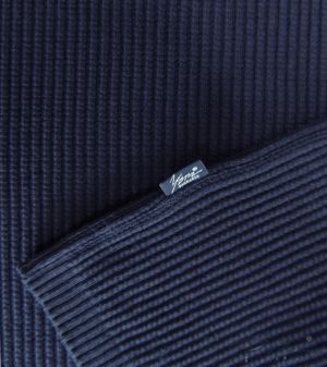 Men's round neck sweater, long sleeves, dark blue
