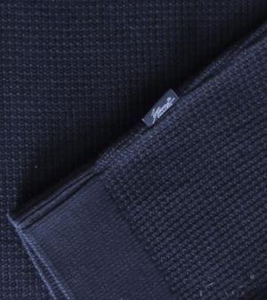 Men's polo collar shirt, short sleeves, dark blue