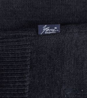 Men's thick wool full zip cardigan sweater in dark blue