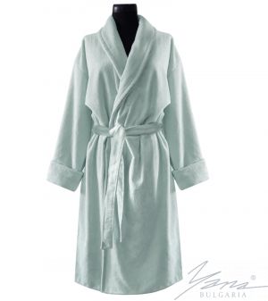 Adult bathrobe Velour blue