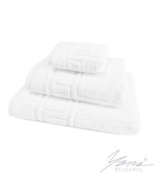 Relief white towel Meandar white