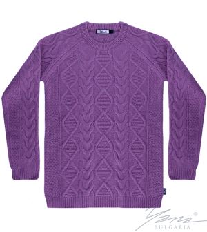 Women's crew neck sweater in lilac