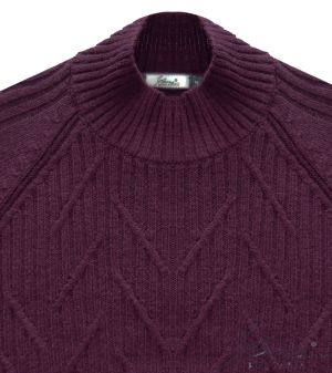 Women's sweater with french collar in bordo