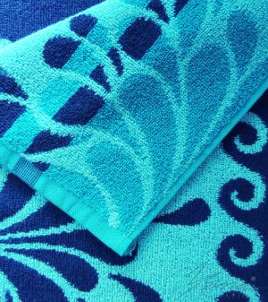 Хавлиена плажна кърпа В 018 синя