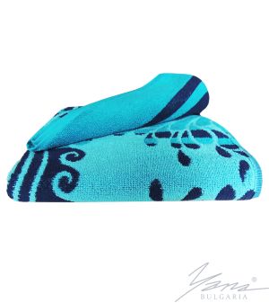 Beach towel В 018 blue