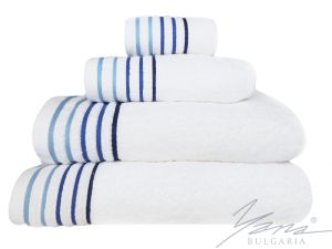 Mikro bavlněný ručník B 367 bílá/modrá