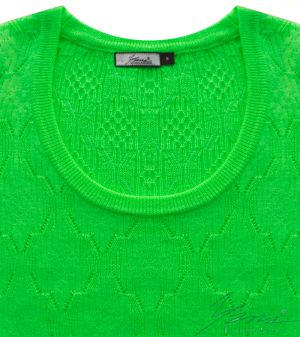Дамски пуловер бие зелен