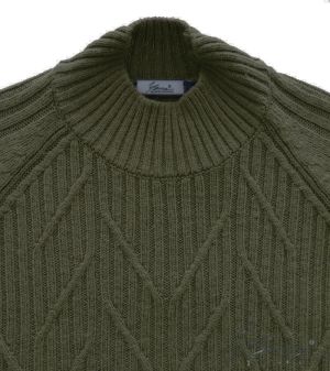 Women's sweater with french collar in green