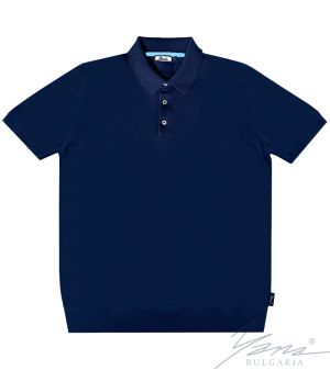 Herrenpoloshirt, kurze Ärmel, dunkelblau