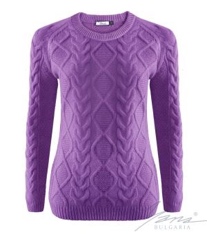 Дамски пуловер бие лила