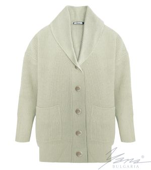 Дамска  вълнена жилетка "Жилетката на баба" екрю